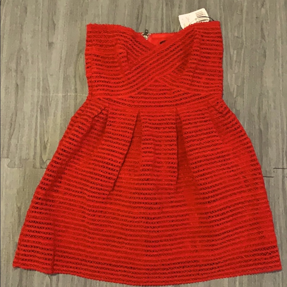 Forever 21 (L) Red tube mini dress